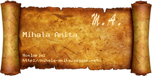Mihala Anita névjegykártya